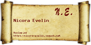 Nicora Evelin névjegykártya